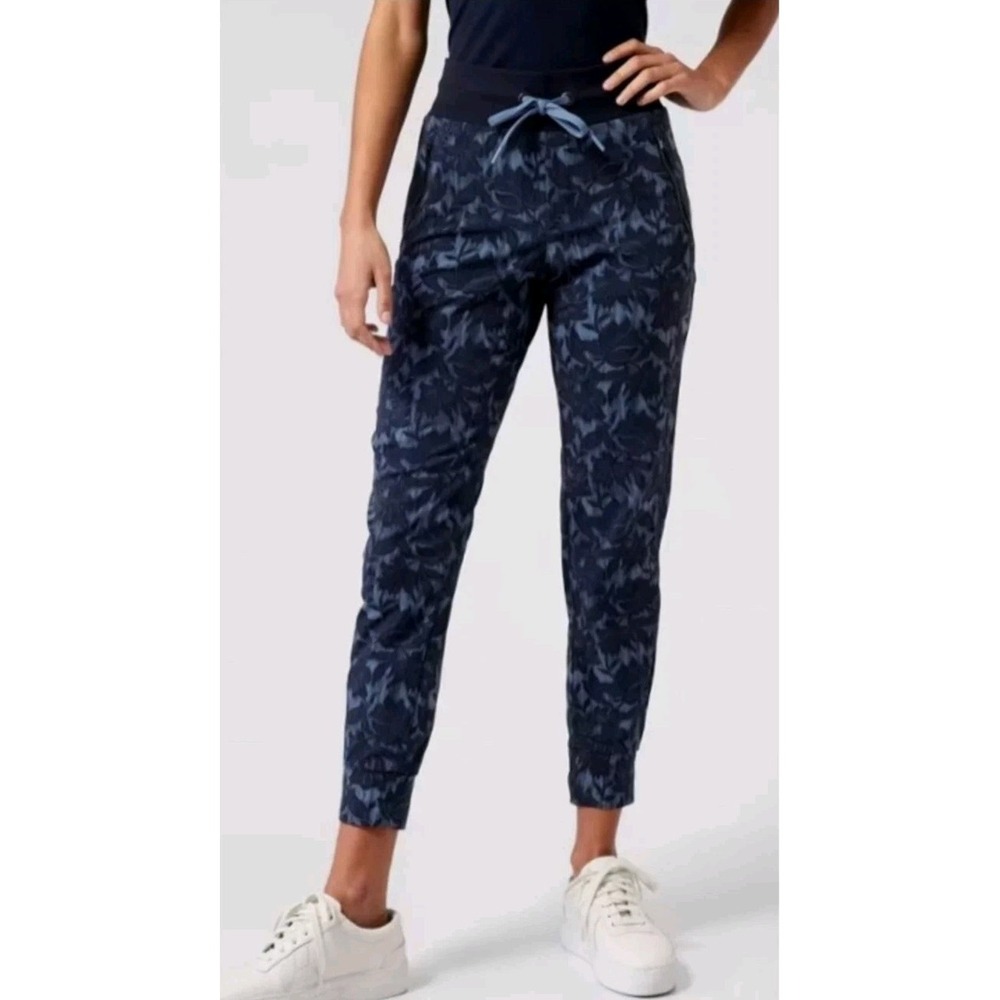 ATHLETA Women's Trekkie‎ North Jogger Pants Ethereal Bloom Cottage Blue-Size 4